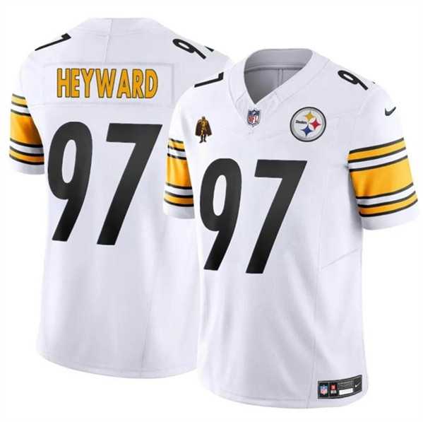 Men & Women & Youth Pittsburgh Steelers #97 Cameron Heyward White F.U.S.E. With Walter Payton Patch Vapor Limited Stitched Jersey